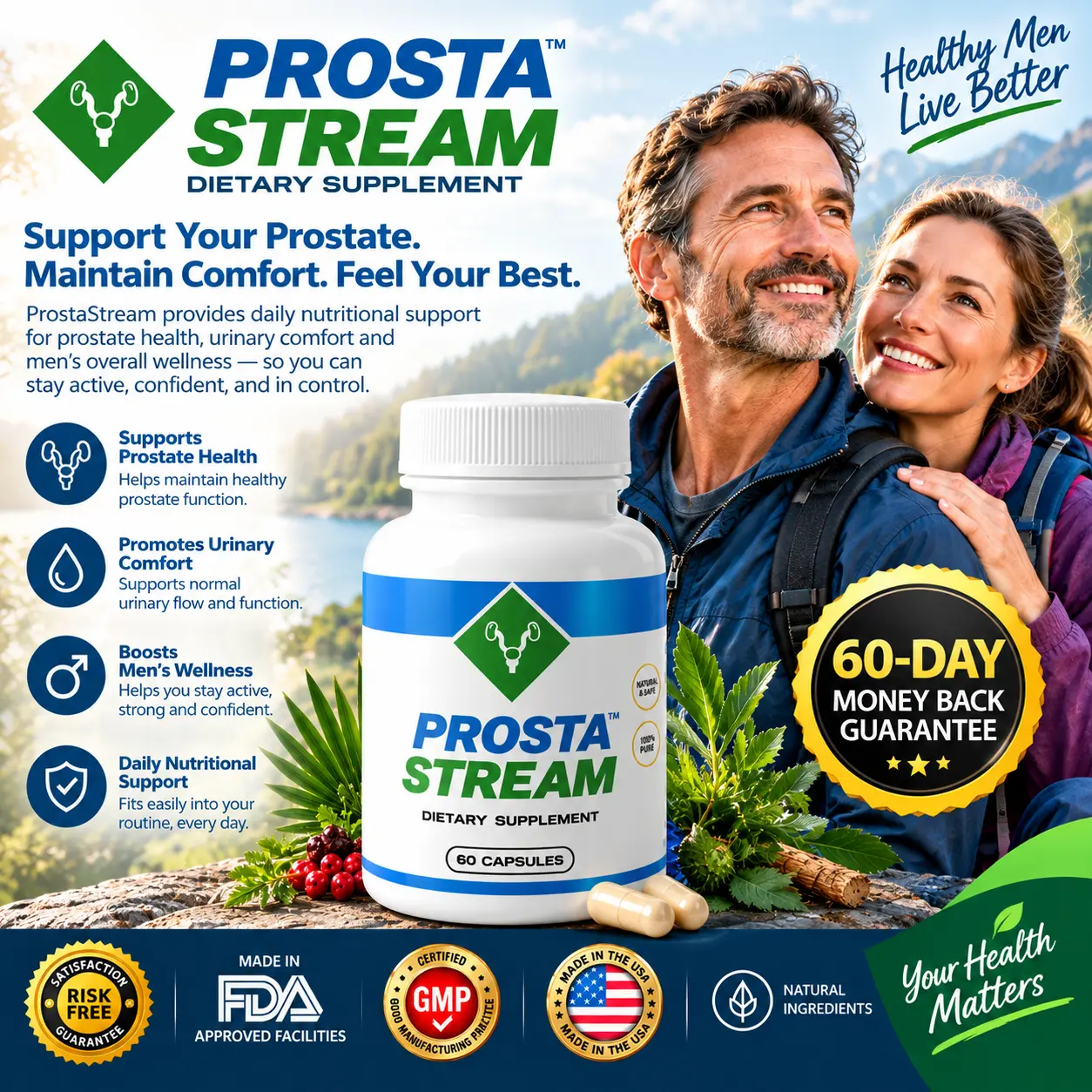 ProstaStream Daily Prostate and Men's Wellness Support Formula